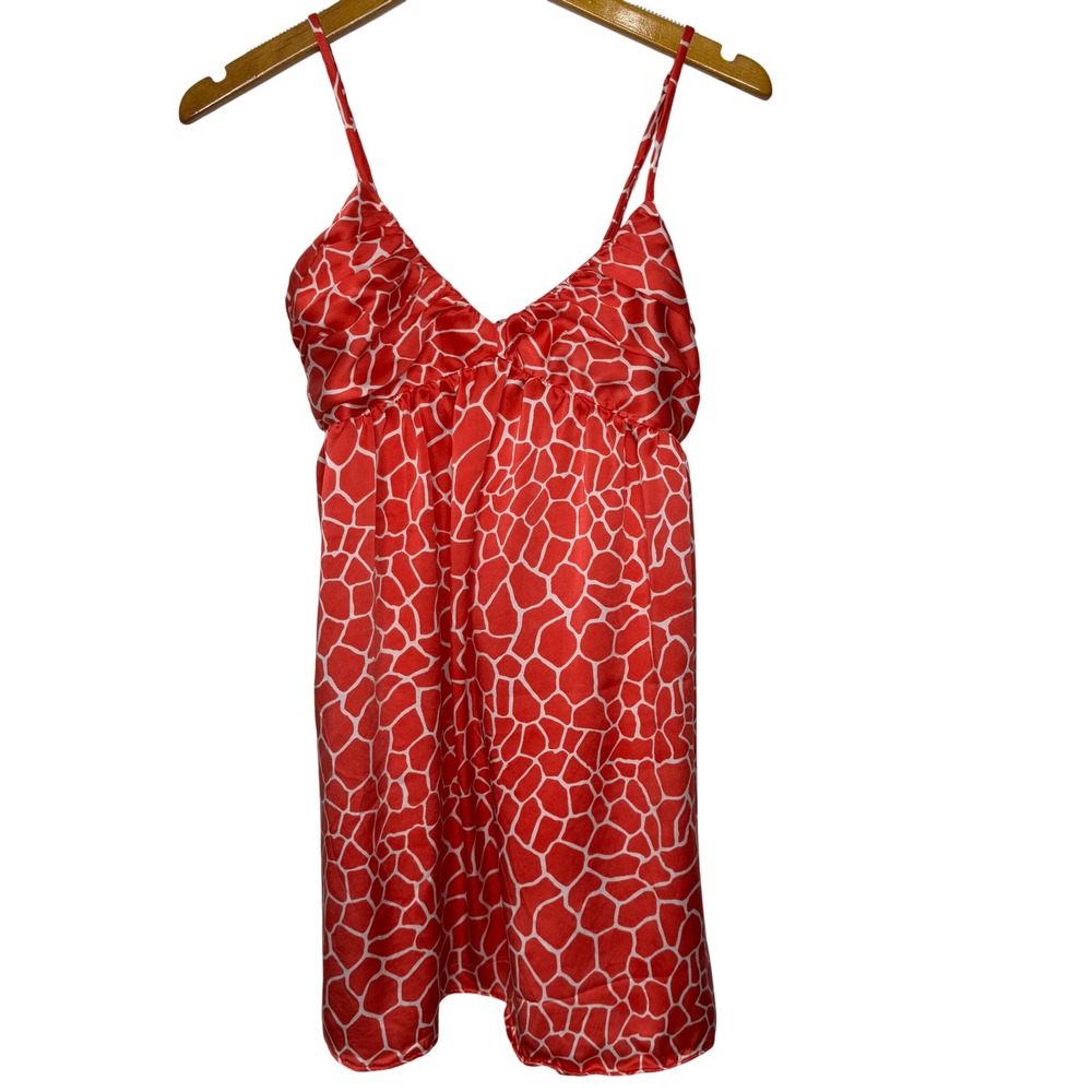 Molly New York Giraffe Print Babydoll Dress Size 4 Red